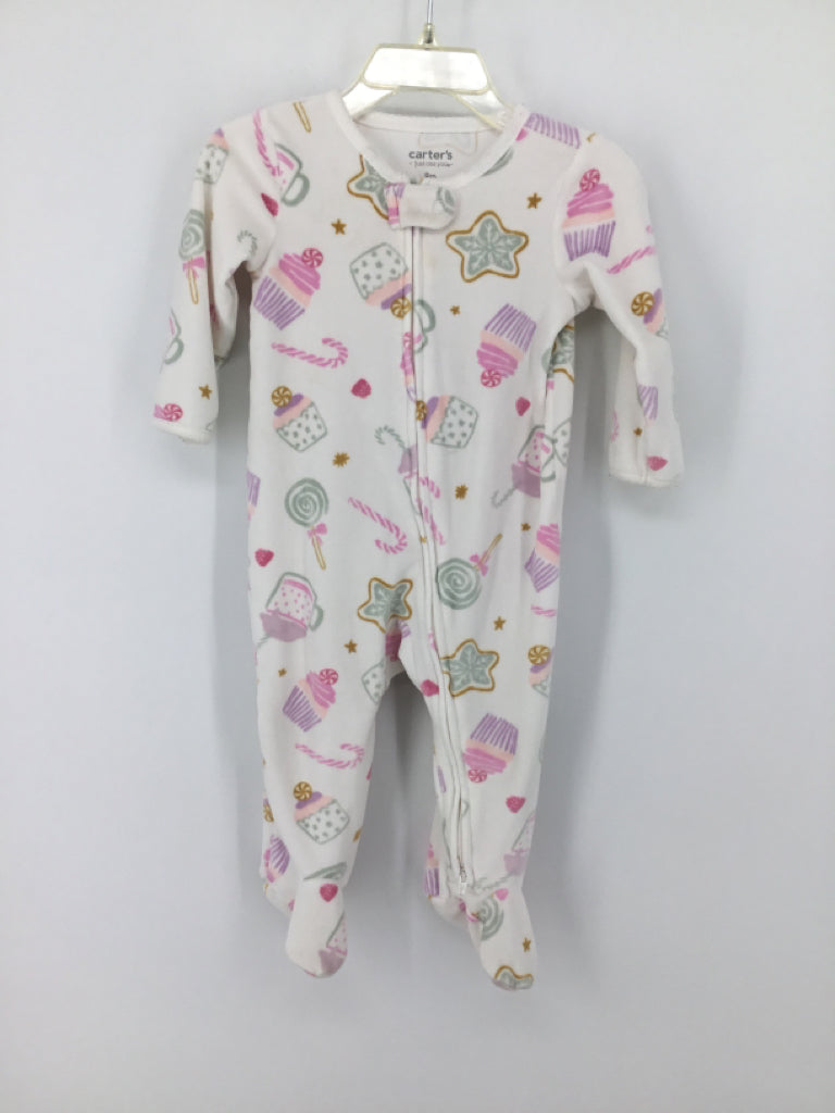Just One You Made by Carters Child Size 9 Months White Sleepers