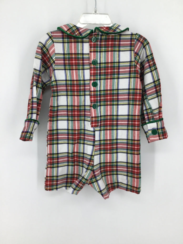 Southern Smocked Co Child Size 18 Months Red Plaid Outfit - boys