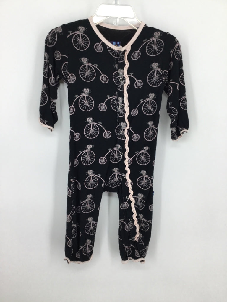 Kickee Pants Child Size 6-9 Months Black Pajamas - girls