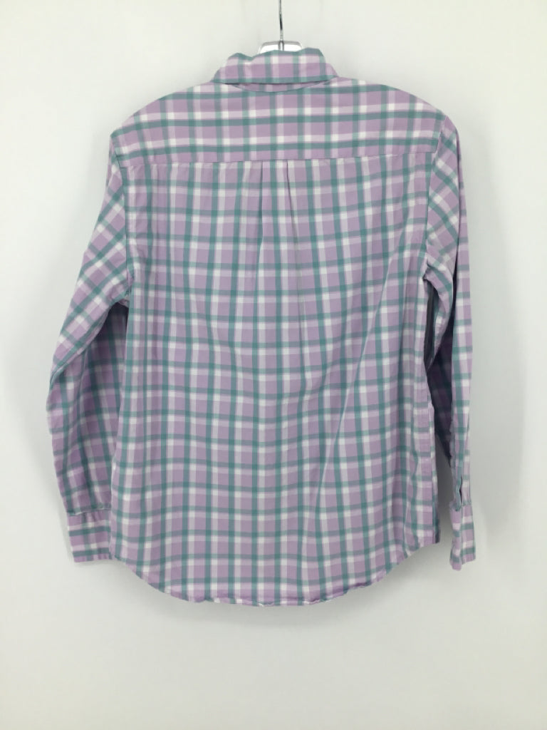 Crewcuts Child Size 10 Purple Plaid Shirt - boys