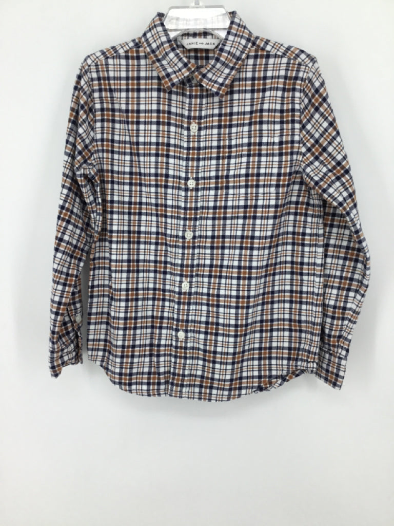 Janie and Jack Child Size 5 Multi-Color Plaid Shirt - boys