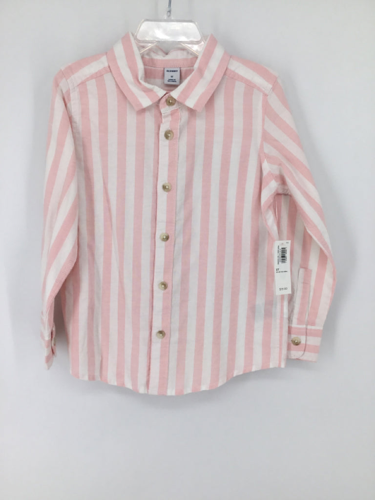 Old Navy Child Size 5 Pink Stripe Shirt - boys