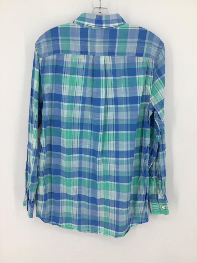 vineyard vines Child Size 12 Blue Plaid Shirt - boys