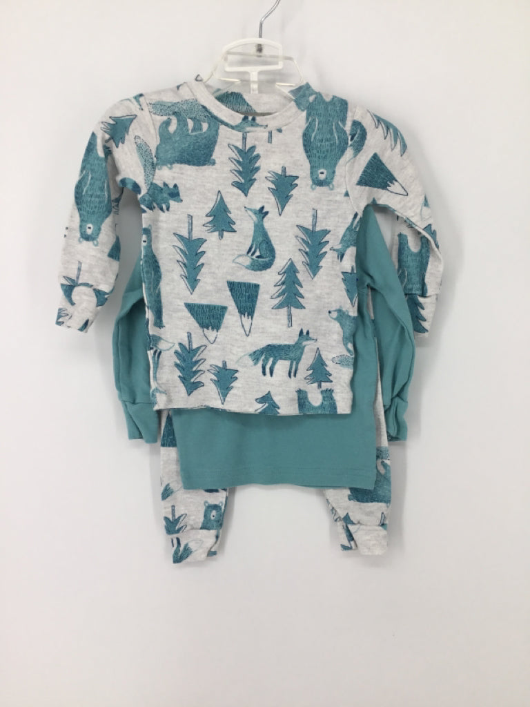 Just One You Made by Carters Child Size 12 Months Blue Print Pajamas - boys