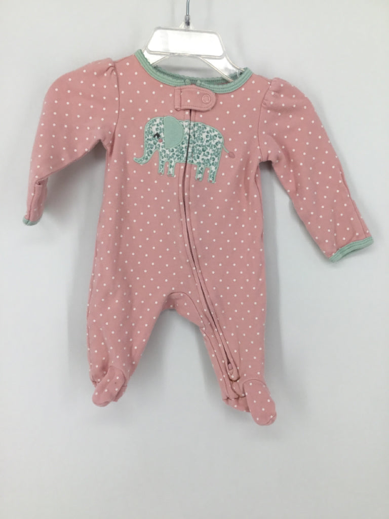 Carter's Child Size Newborn Pink Sleepers