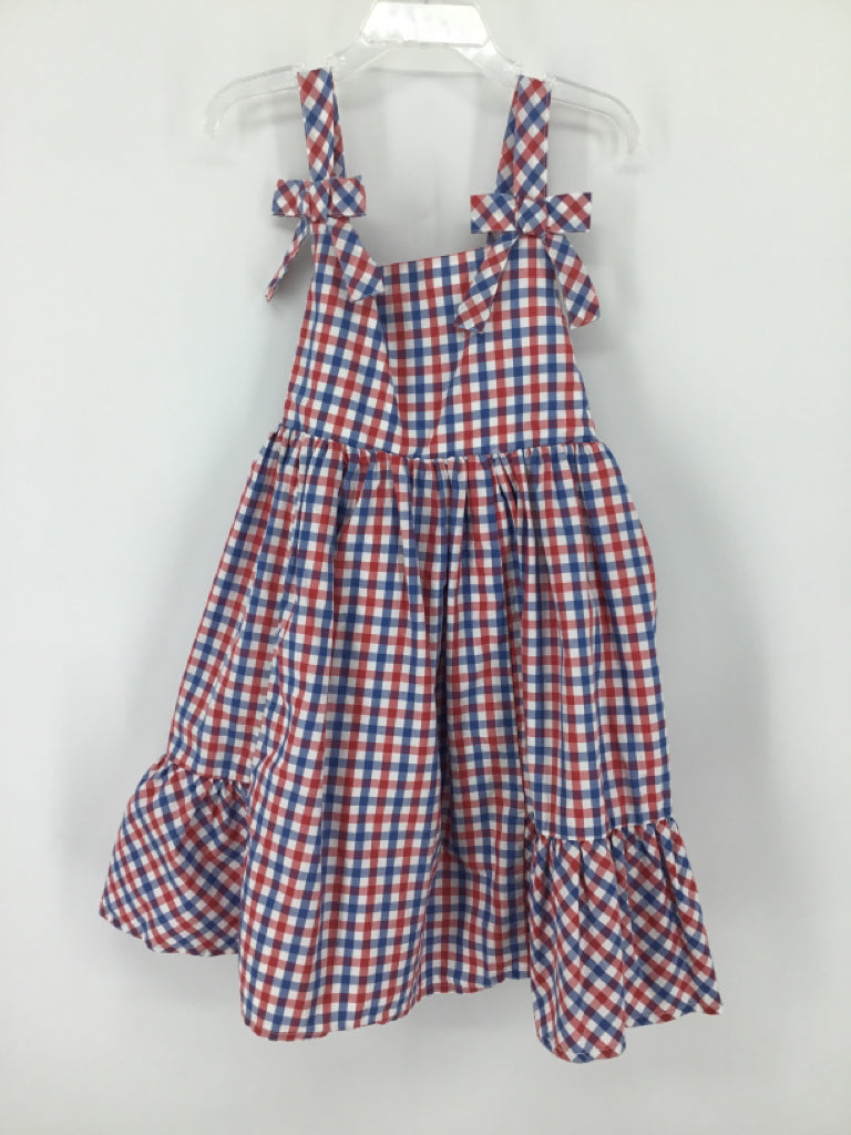 Tahari Child Size 7 Multi-Color Stars & Stripes Dress
