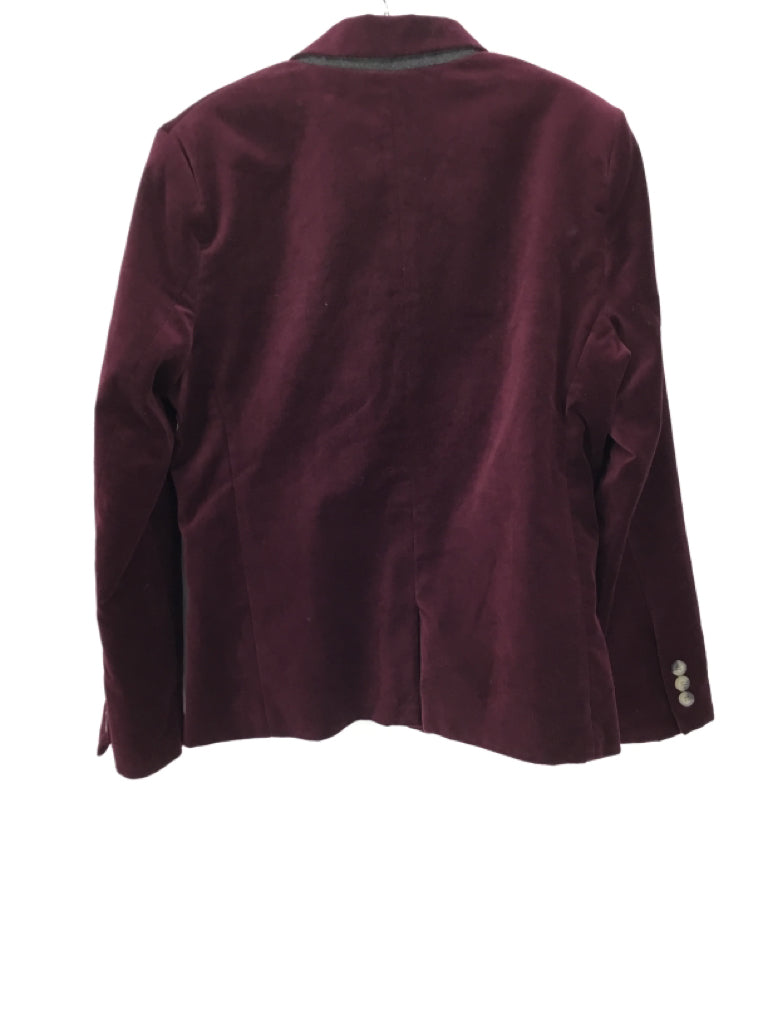 Janie and Jack Child Size 12 Burgundy Solid Blazer - boys