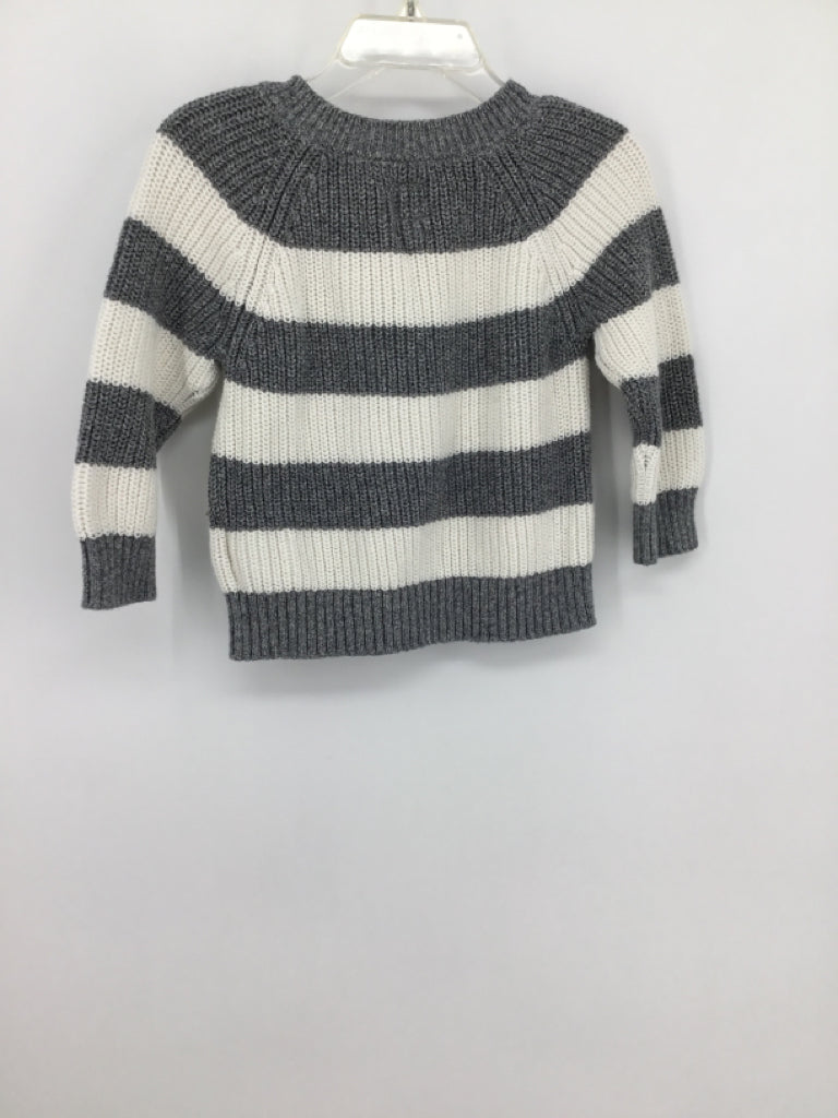 Baby Gap Child Size 12-18 Months Gray Stripe Sweater - boys
