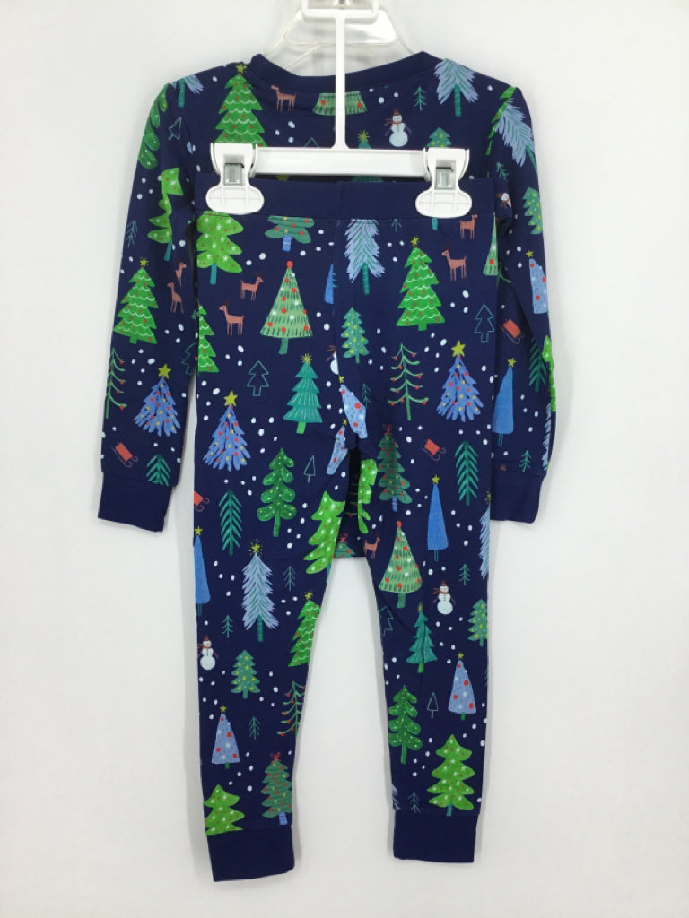 Little Sleepies Child Size 3 Navy Christmas