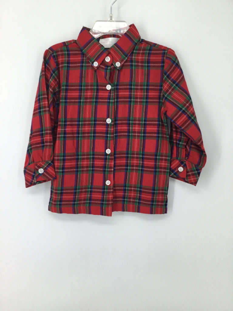 Cecil and Lou Child Size 2 Red Plaid Shirt - boys
