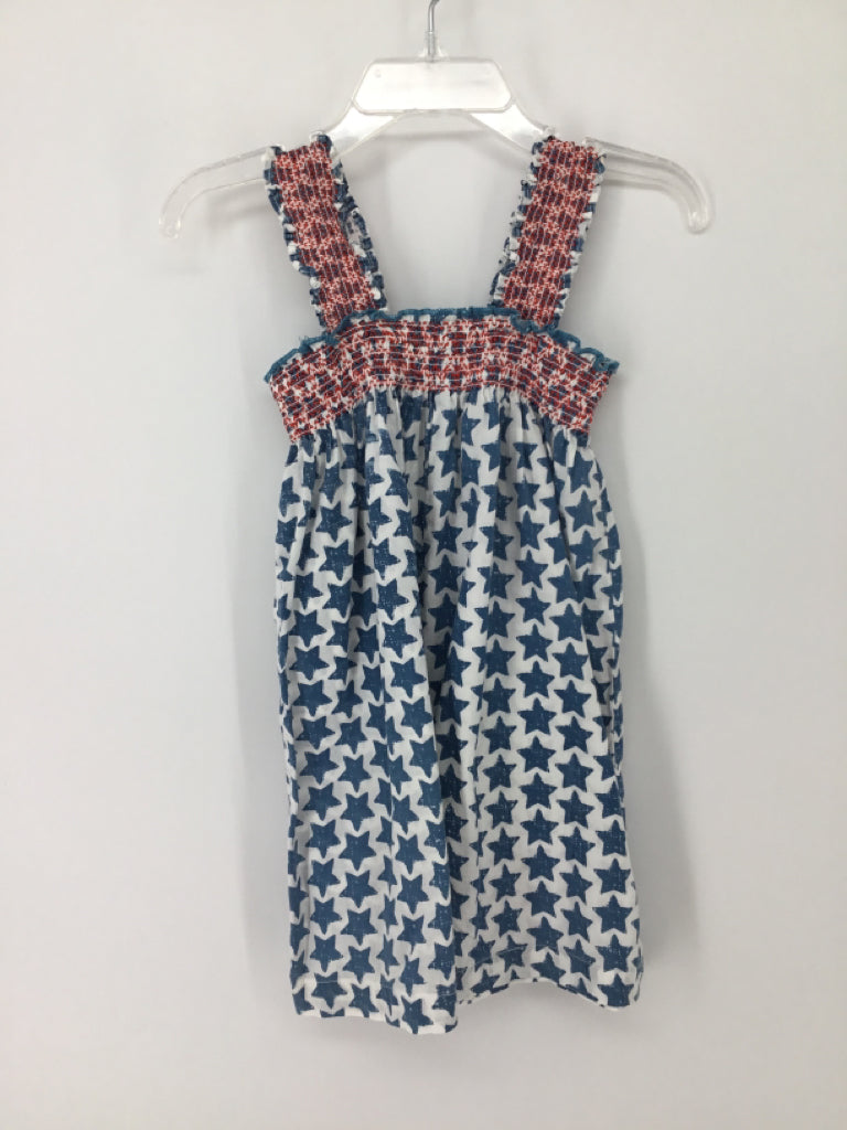 Pink Chicken Child Size 3 Blue Stars & Stripes Outfit