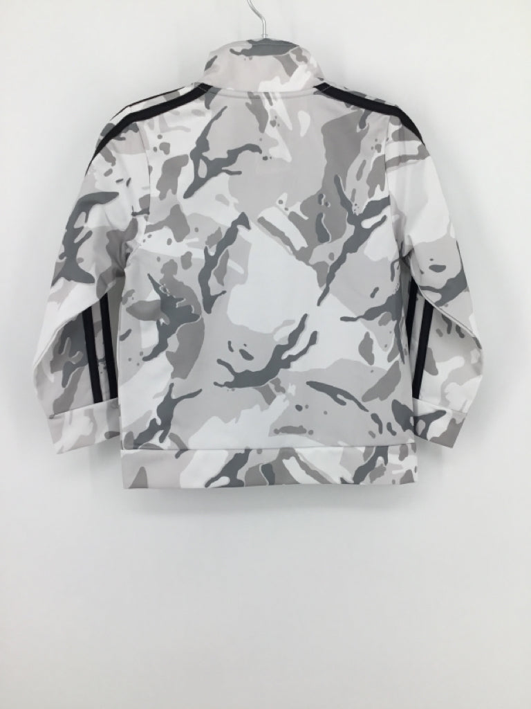 Adidas Child Size 3 White Camoflage Jacket - boys