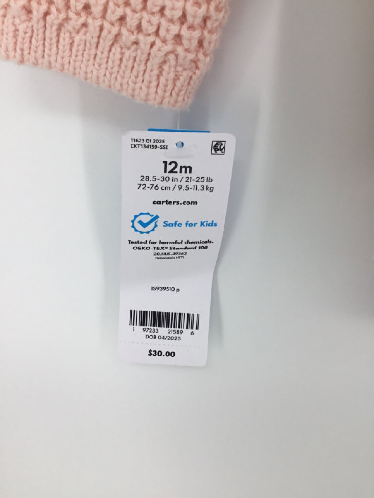 Carter's Child Size 12 Months Pink Sweater - girls