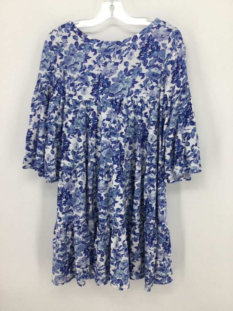 Chasing Fireflies Child Size 8 Blue Dress - girls