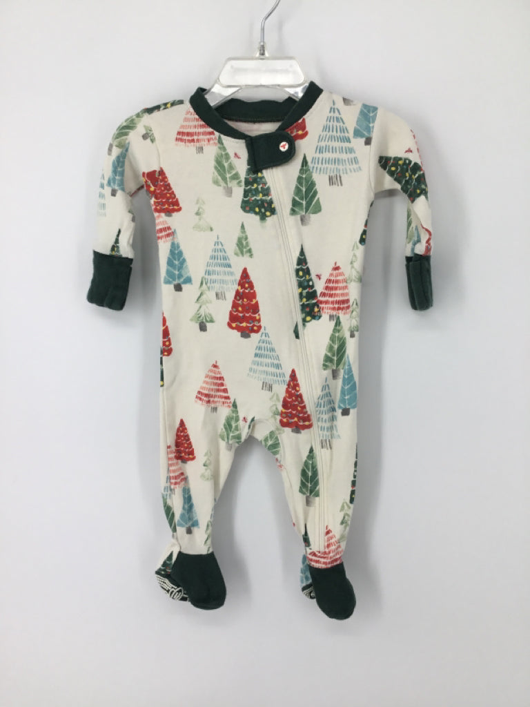 Burt's Bees Baby Child Size 0-3 Months Green Christmas Sleeper