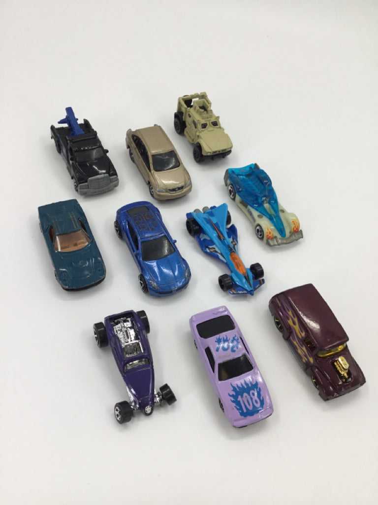 Hot Wheels Set of 10 Assorted Vehicles