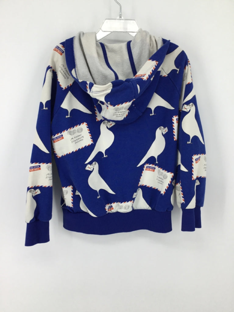 mini rodini Child Size 7 Blue Print Hoodie - boys