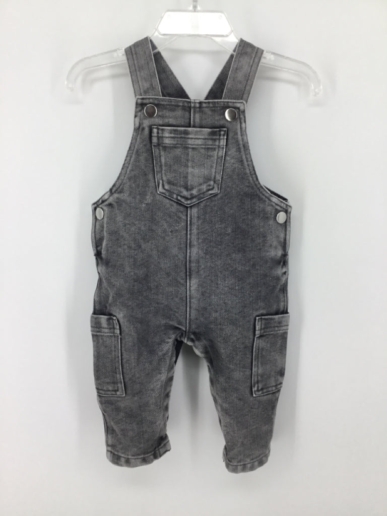 okie dokie Child Size 6 Months Gray Solid Overalls - boys