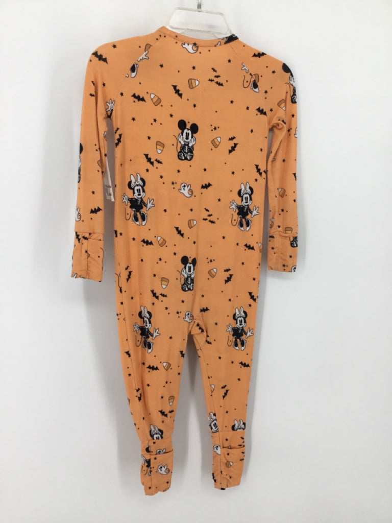 June & Grey + Disney Child Size 12-18 Months Orange Halloween Pajamas