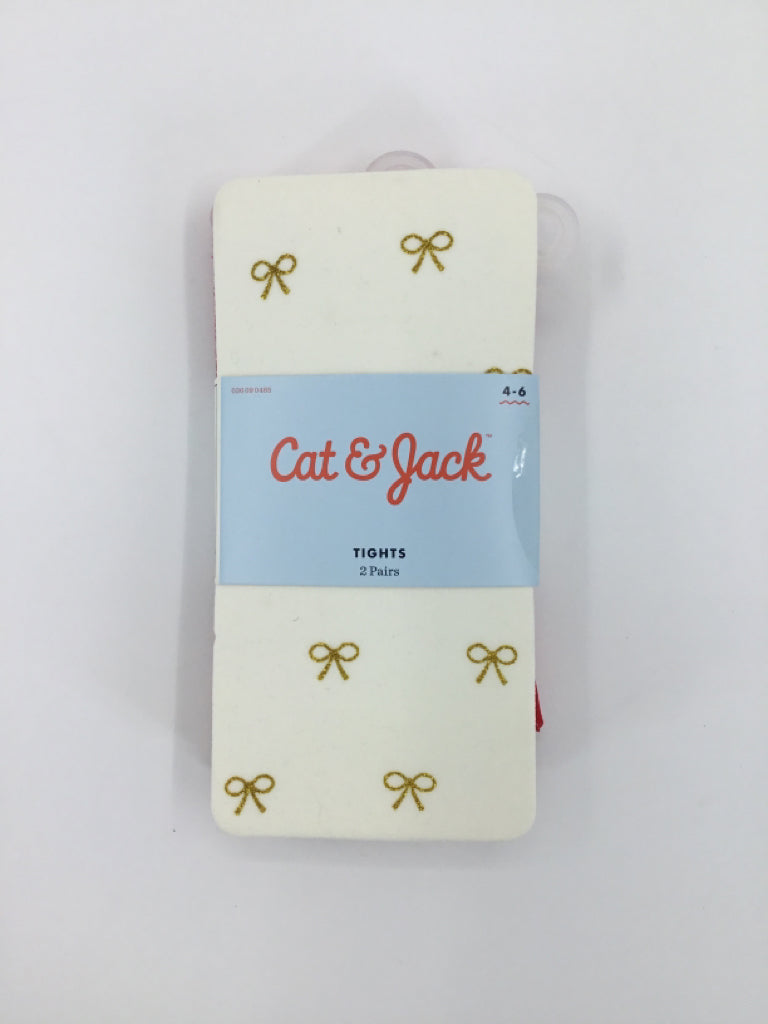 Cat & Jack Child Size 4-6 Tights - girls - 2pk