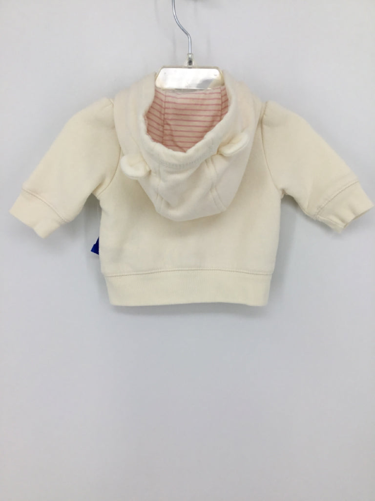 Baby Gap Child Size 0-3 Months Cream Hoodie - girls
