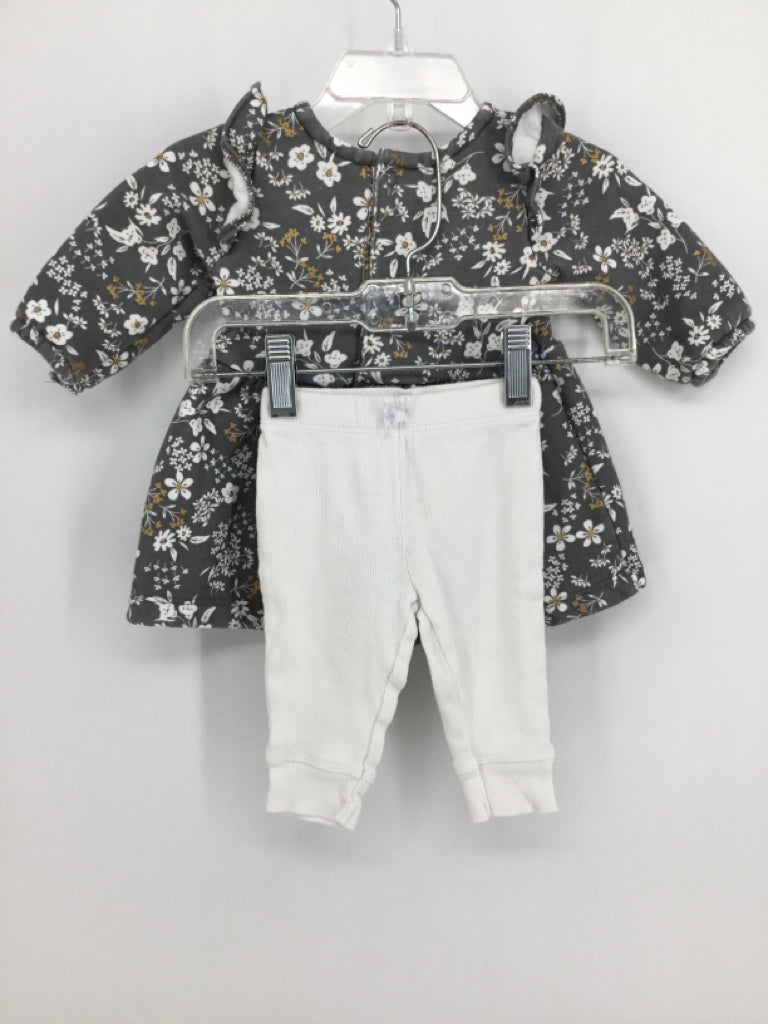 Carter's Child Size 3 Months Gray Dress - girls