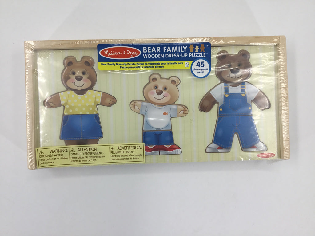 Melissa & Doug Bear Family Wooden Dress Up Puzzle