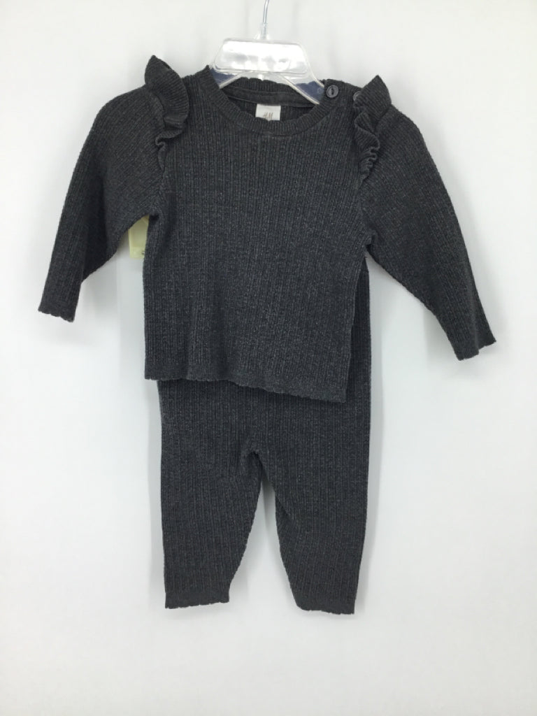 H & M Child Size 6 Months Gray Outfit - girls