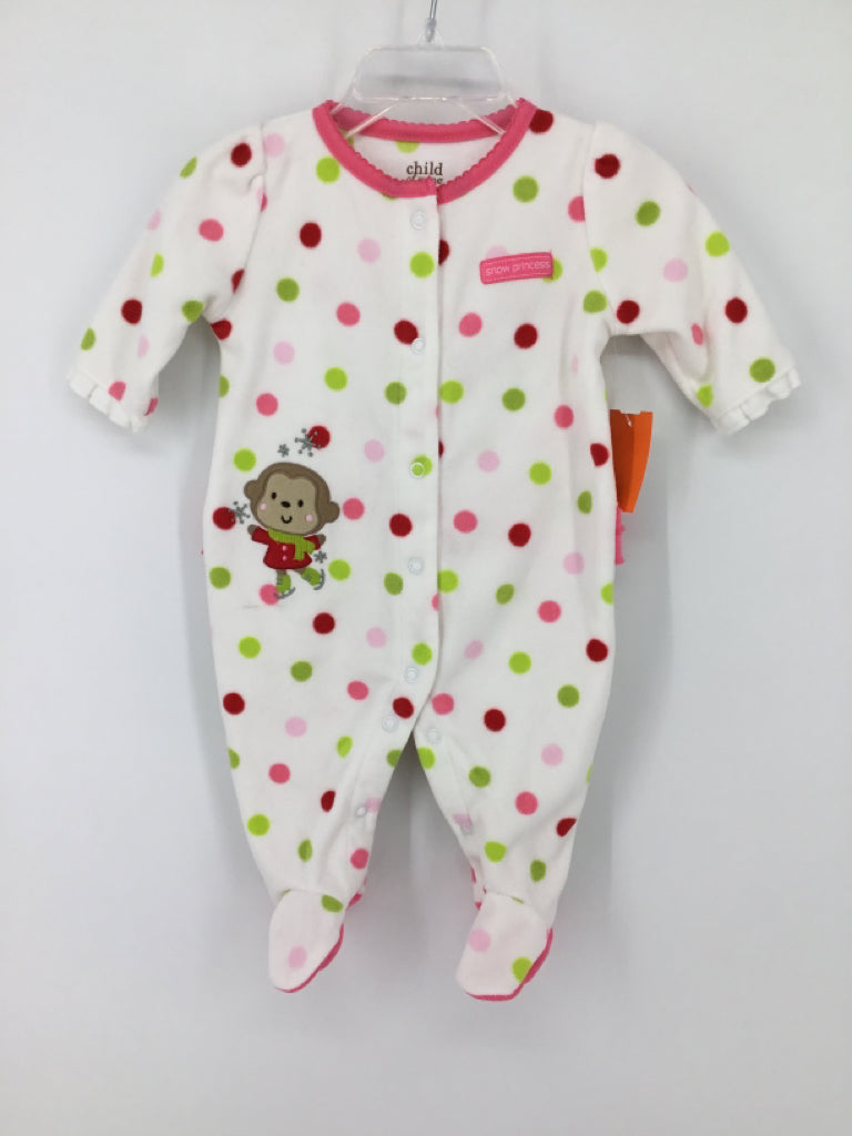 Child of Mine Child Size 0-3 Months White Sleepers