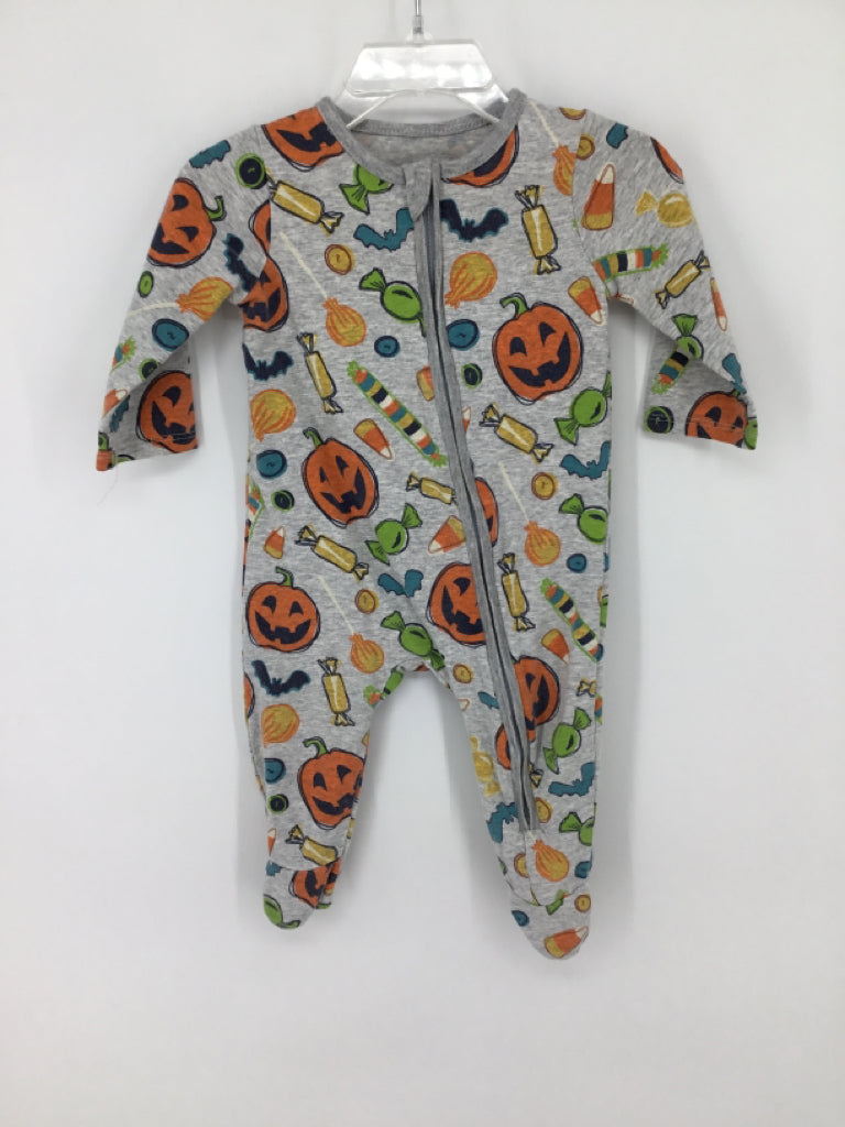 Mudpie Child Size 3-6 Months Gray Halloween Sleeper