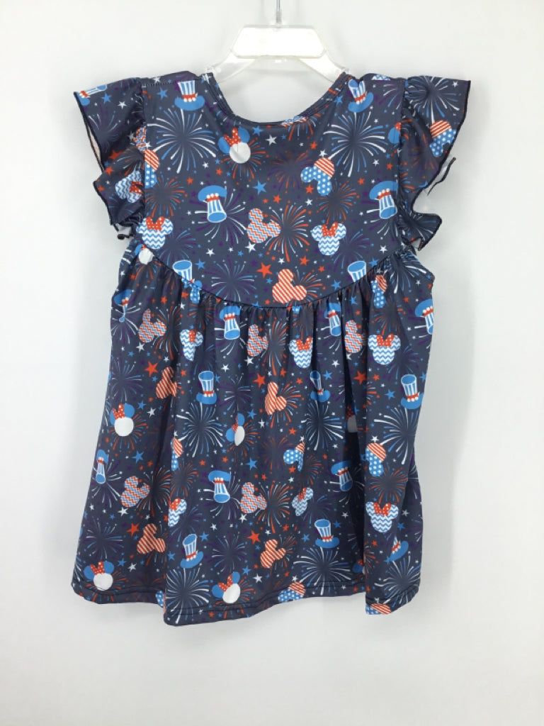 Raylee Roo Child Size 5 Black Stars & Stripes Shirt