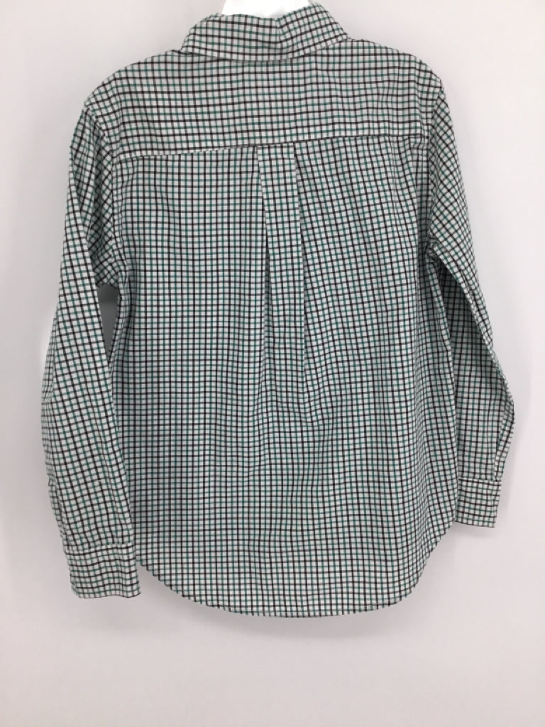 Chaps Child Size 6 Green Checkered Shirt - boys