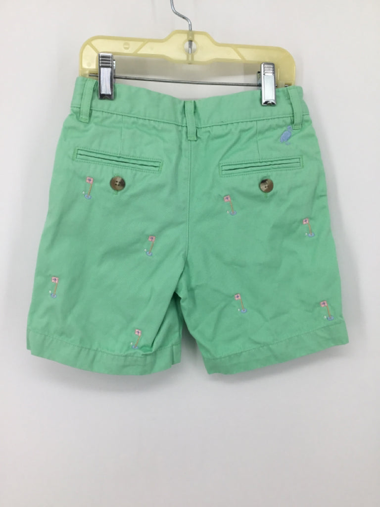 The Beaufort Bonnet Co Child Size 7 Green Embroidered Shorts - boys