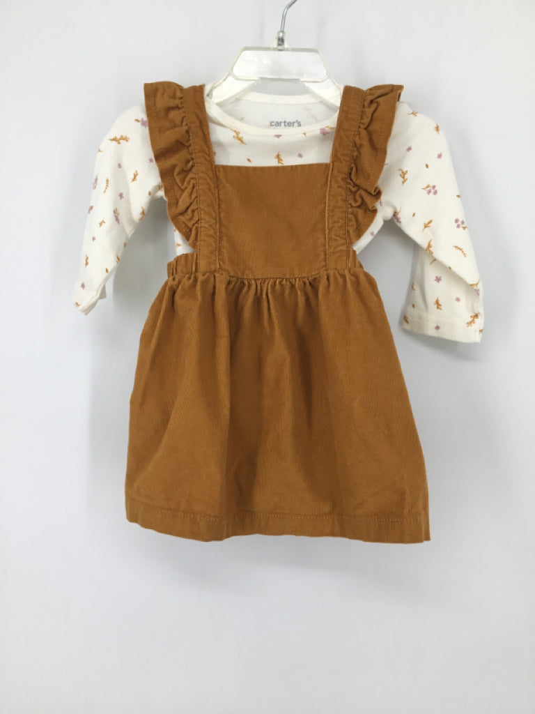 Just One You Made by Carters Child Size 6 Months Mustard Dress - girls