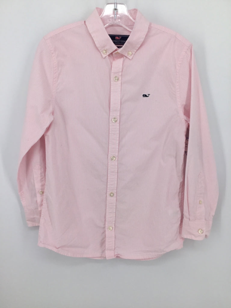 vineyard vines Child Size 8 Pink Stripe Shirt - boys