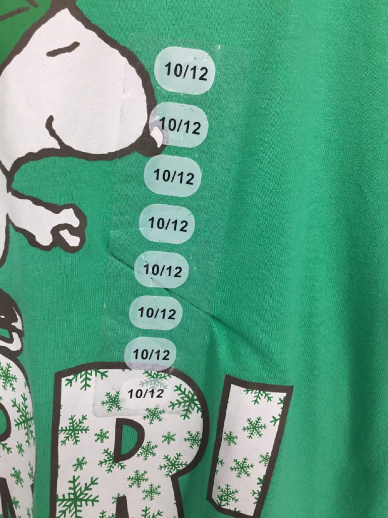 Peanuts Child Size 10 Green T-shirt - girls