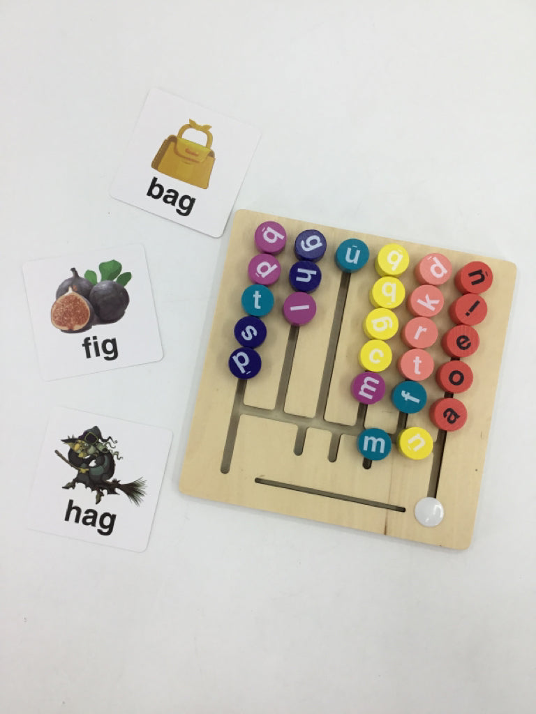 Wooden Maze Matching Letter Spelling Game