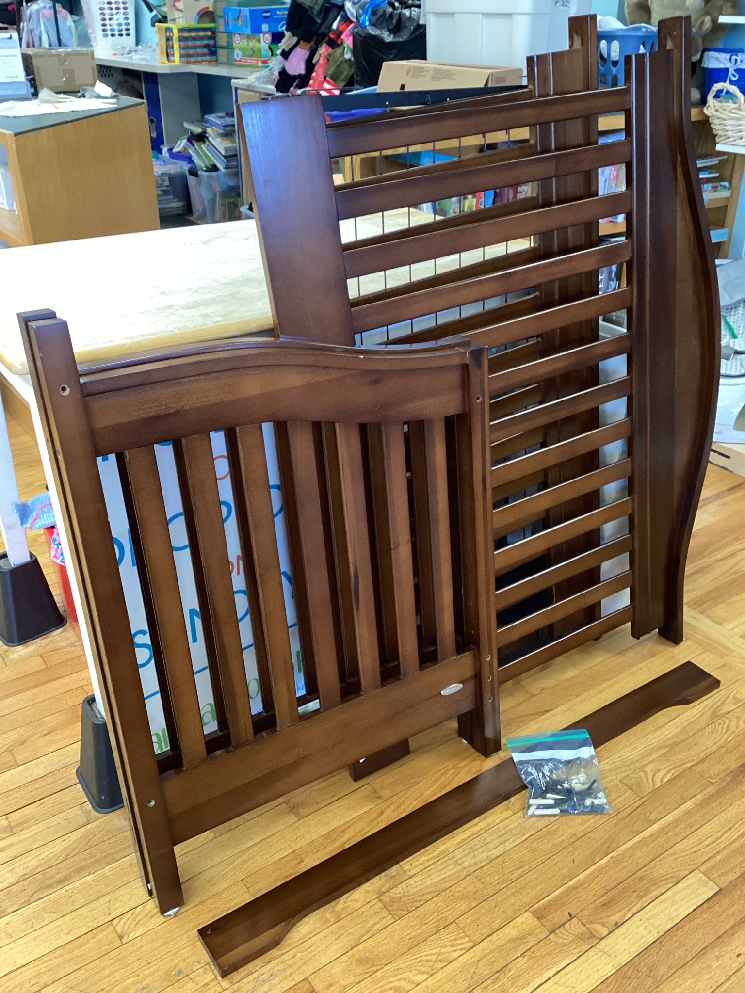 Eddie Bauer Dark Walnut Langley 3-in-1 Convertible Crib