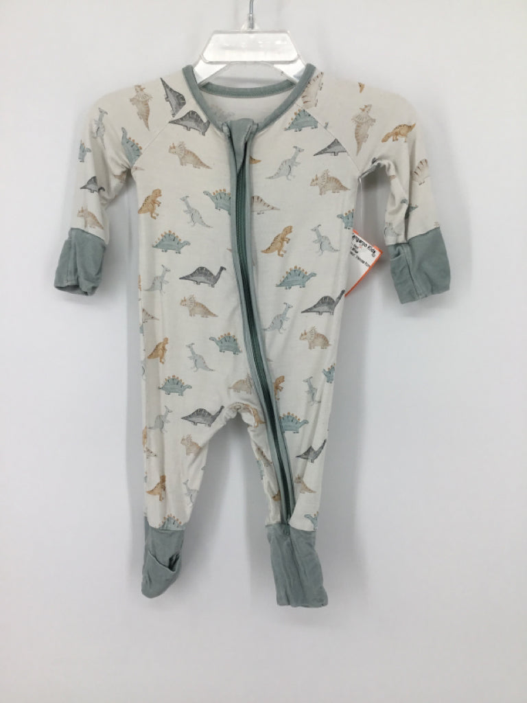 Little One Shop Child Size Newborn Blue Dinosaur Pajamas - boys