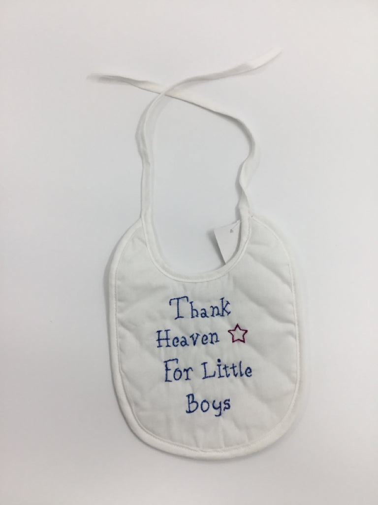 White Embroidered Bib