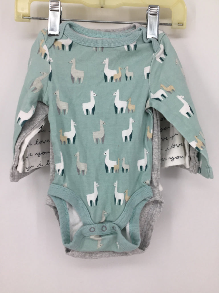 cloud island Child Size 0-3 Months White Onesie