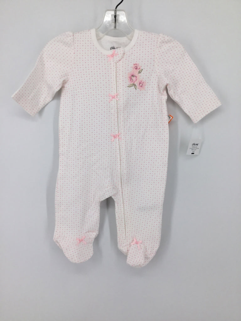 Little Me Child Size 3 Months Pink Sleepers