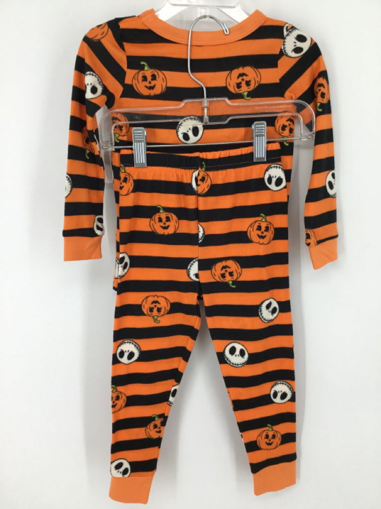 Disney Child Size 2 Orange Halloween Pajamas