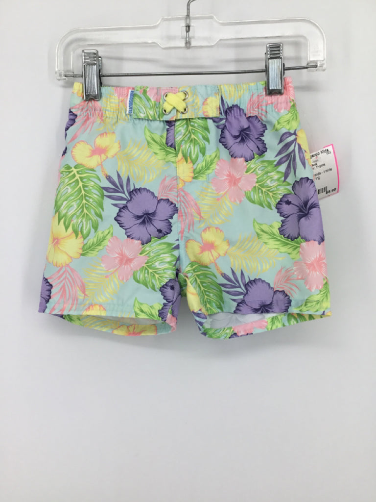 Rugged Butts Child Size 2 Multi-Color Tropical Swimwear - boys
