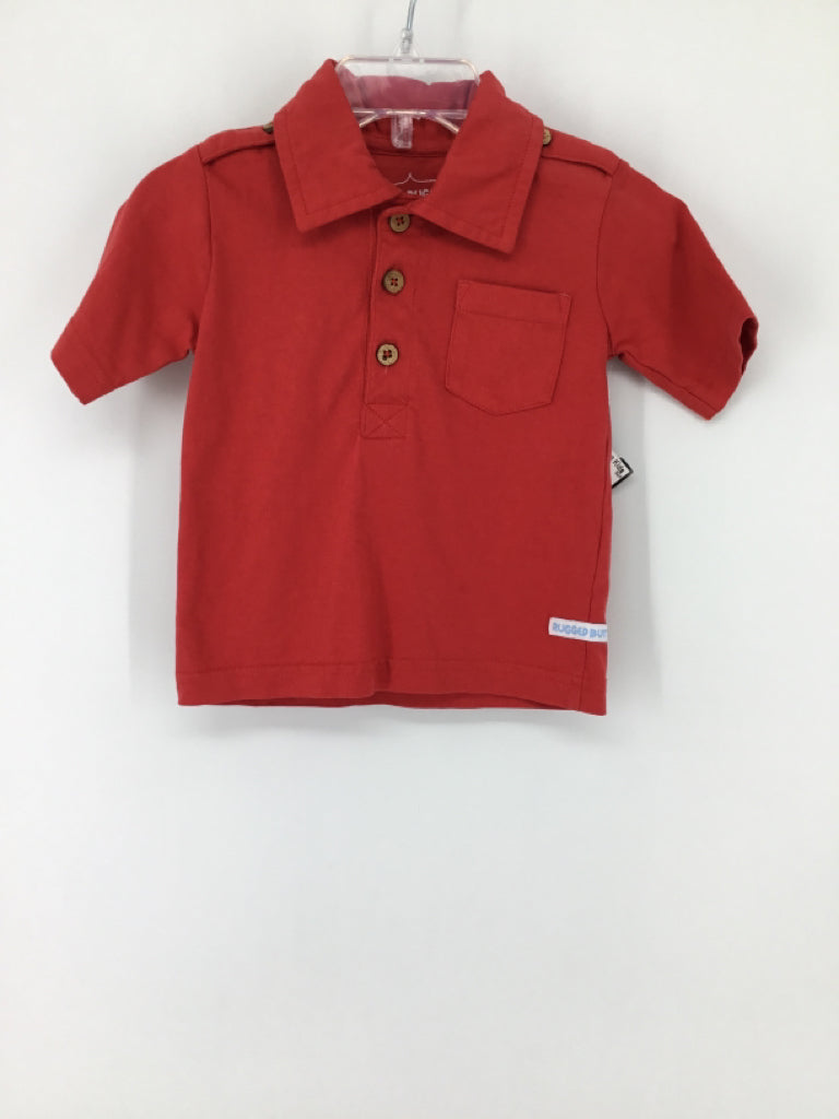 Rugged Butts Child Size 6-12 Months Red Solid Shirt - boys