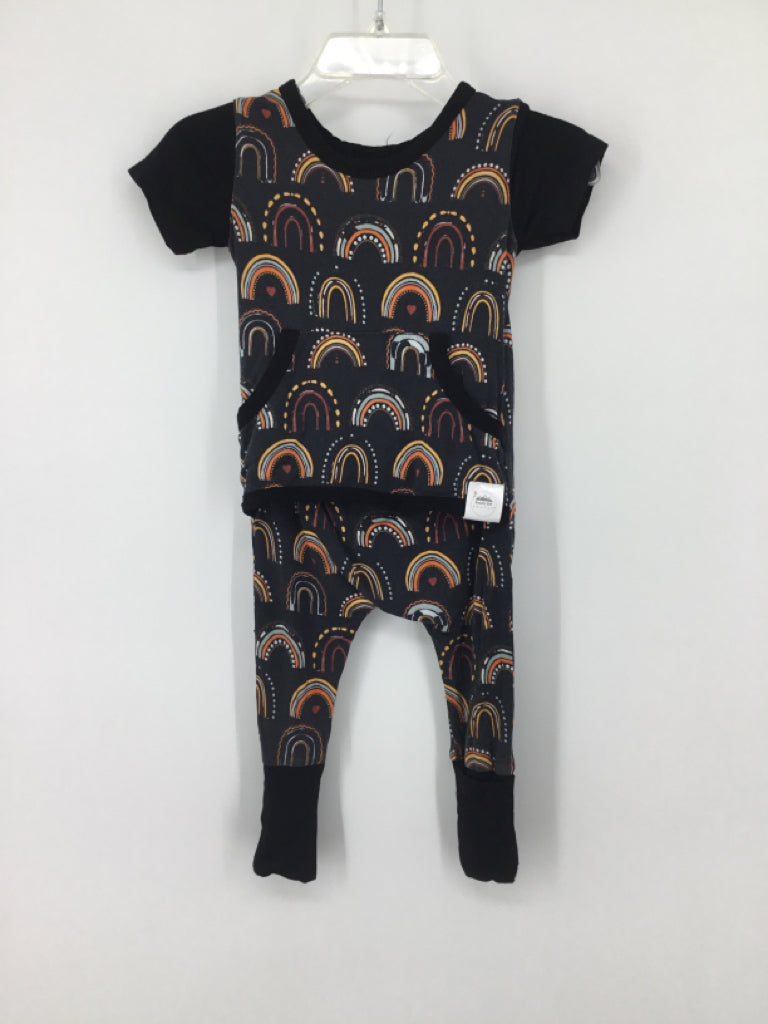 Ready Set Child Size 0-6 Months Black Print Outfit - boys