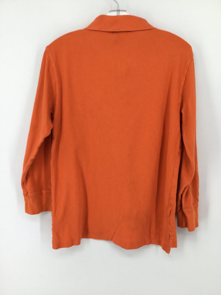 Ralph Lauren Child Size 8 Orange Solid Shirt - boys