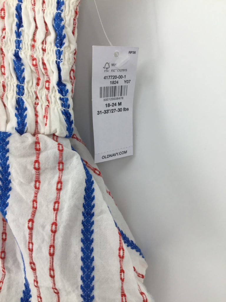 Old Navy Child Size 18-24 Months White Stars & Stripes Outfit