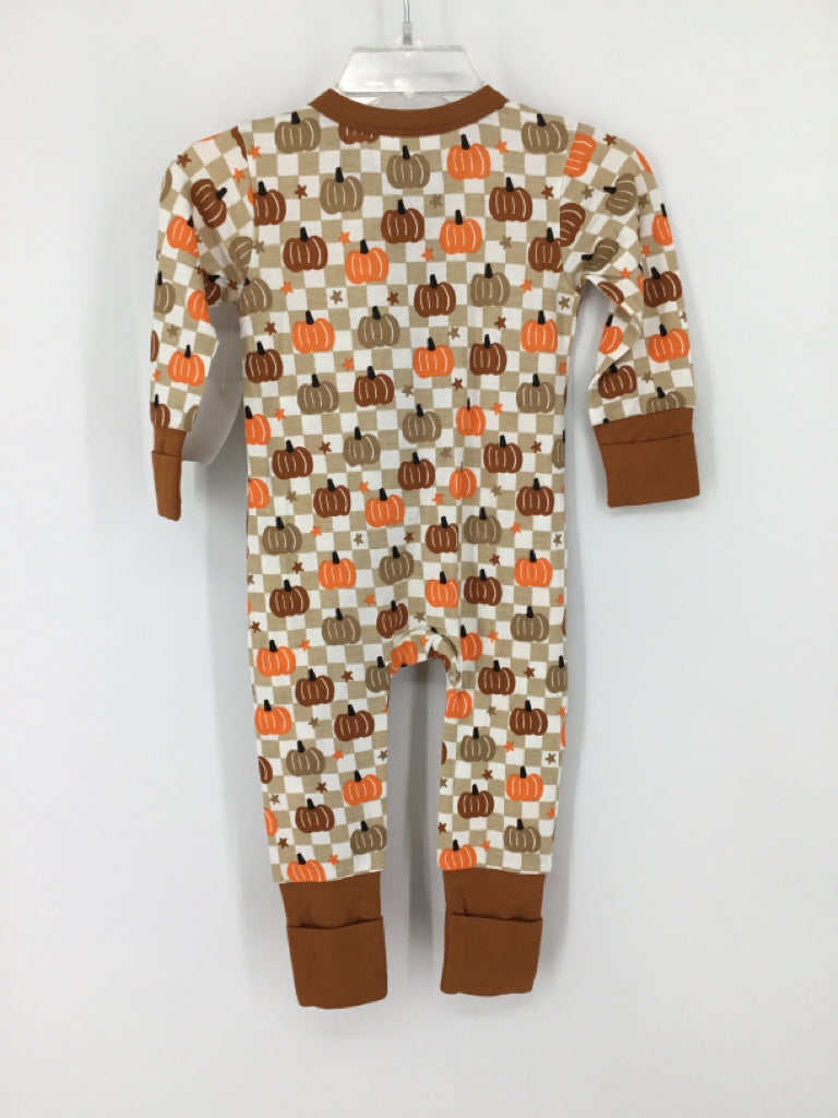 Spearmint Love Child Size 3-6 Months Brown Halloween Pajamas