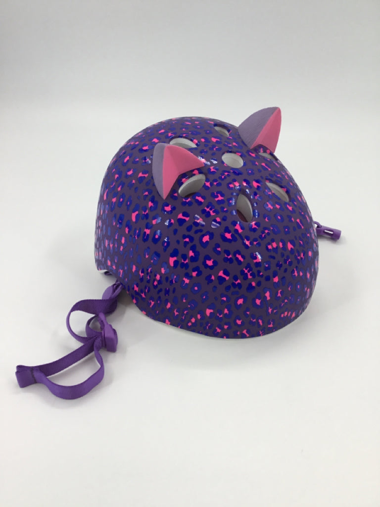 Krash Child Size M Purple Leopard Print Helmet